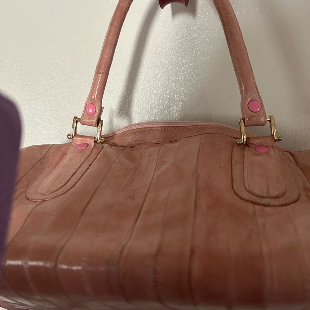 Genuine eel skin purse
